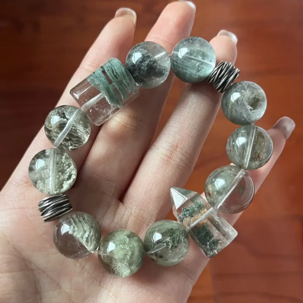 Wealth Energy Green Phantom Quartz Bracelet