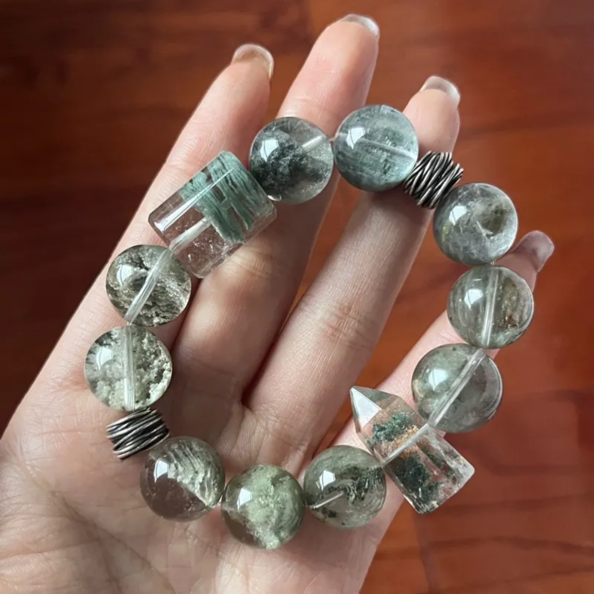 Wealth Energy Green Phantom Quartz Bracelet