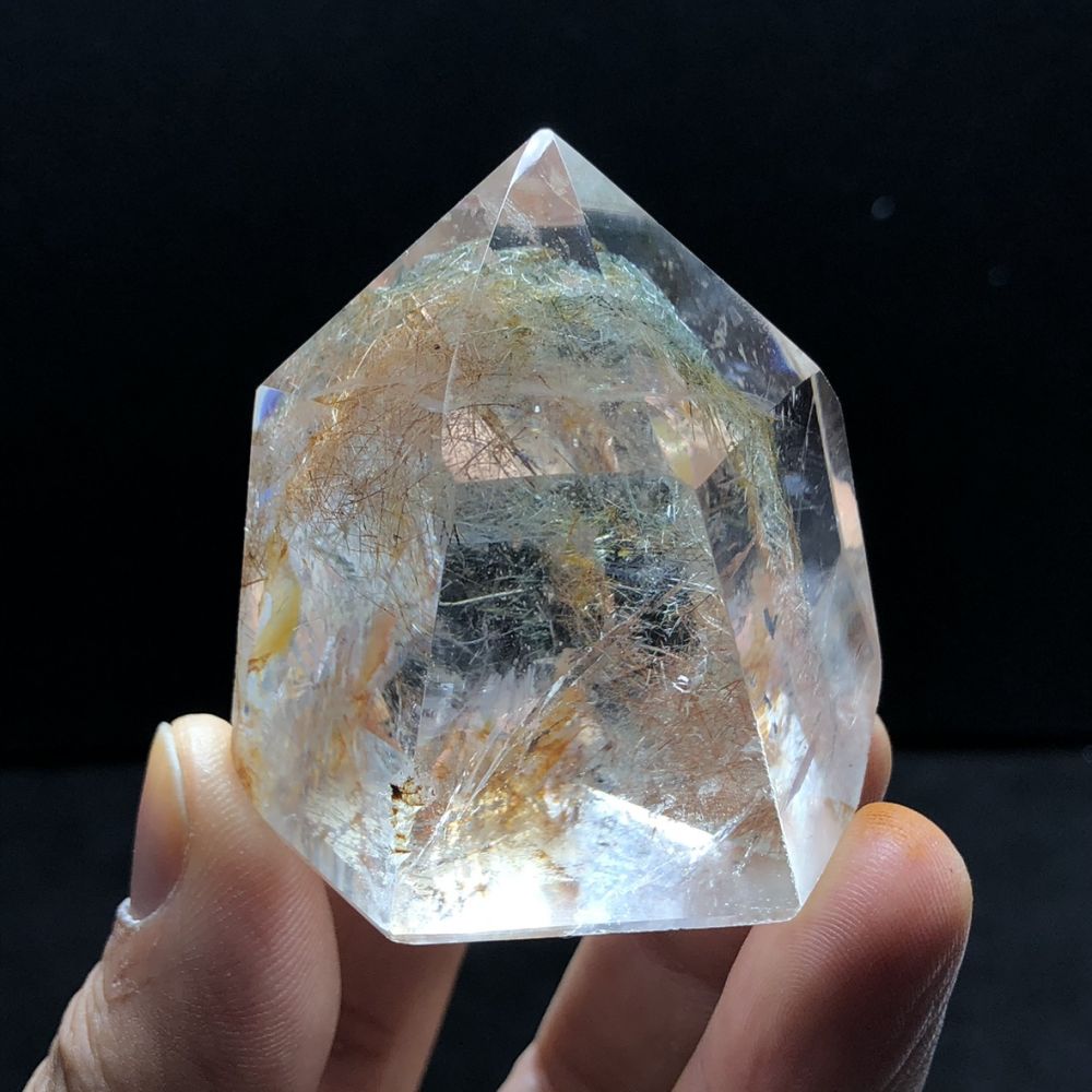 Inspiring Quartz Crystal Kailash Energy to support Himalayan pyramid-shaped green hair Quartz Crystal