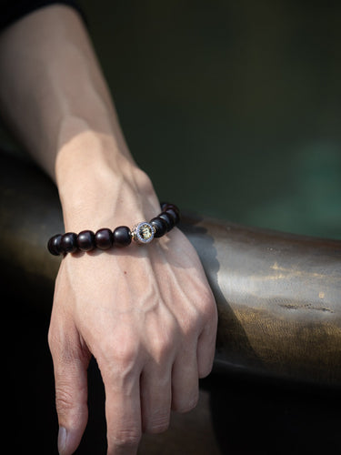 Indian Red Sandalwood Yellow Dzambhala Bracelet