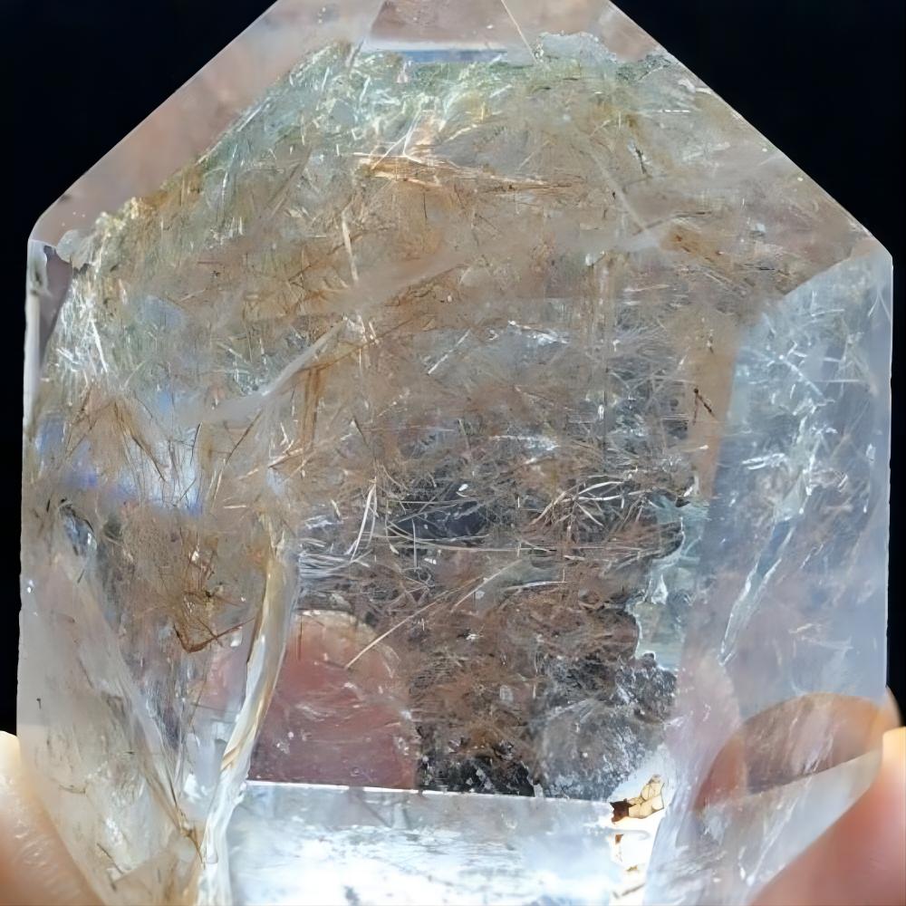 Inspiring Quartz Crystal Kailash Energy to support Himalayan pyramid-shaped green hair Quartz Crystal