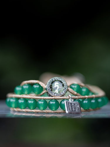 Dongling Jade Green Tara Braided Bracelet