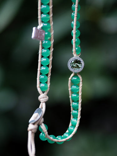 Dongling Jade Green Tara Braided Bracelet