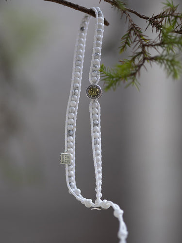 White Turquoise Yellow Wealth God Braided Bracelet
