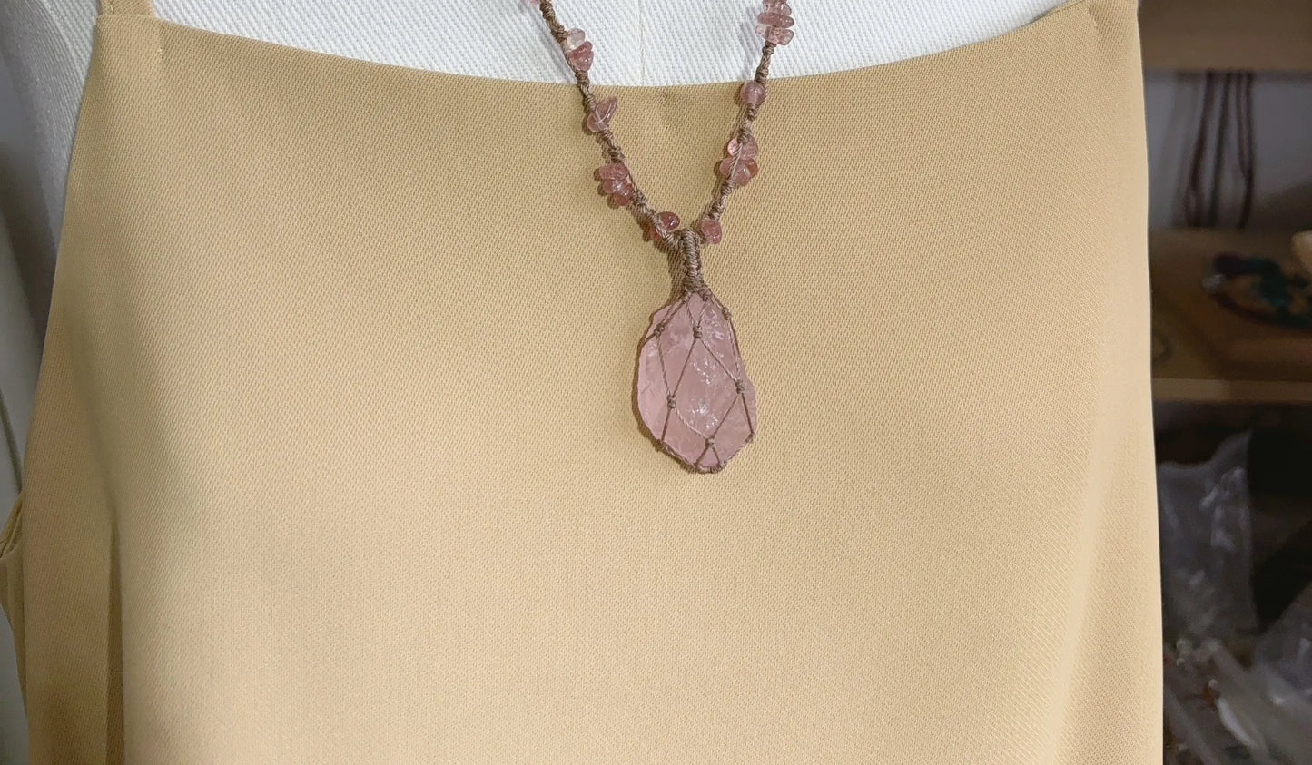 Love Energy Rose Quartz Pendants