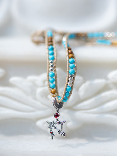 Turquoise Goddess of Success Braided Bracelet