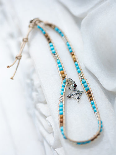 Turquoise Goddess of Success Braided Bracelet