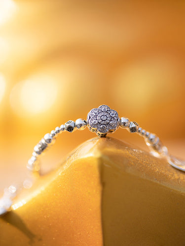 Six-Syllable Mantra Silver Blessing Bracelet