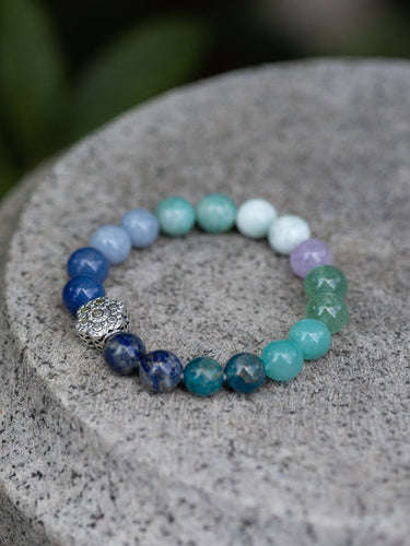 Guanyin Heart Mantra Multi-Gem Bracelet
