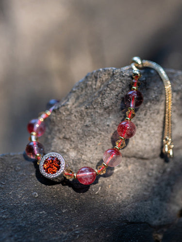 Prosperity and Harmony Red Phantom Quartz Bracelet