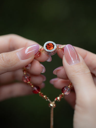 Prosperity and Harmony Red Phantom Quartz Bracelet