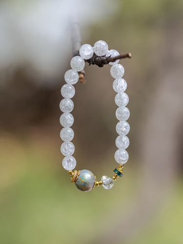 Lacquered White Crystal Bracelet