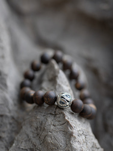 Hundred Syllable Mantra Agarwood Bead Bracelet