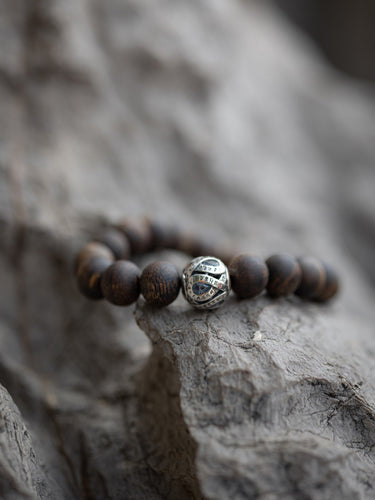 Hundred Syllable Mantra Agarwood Bead Bracelet