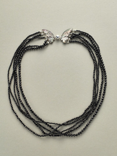 Celestial Wings Multi-Strand Onyx Necklace