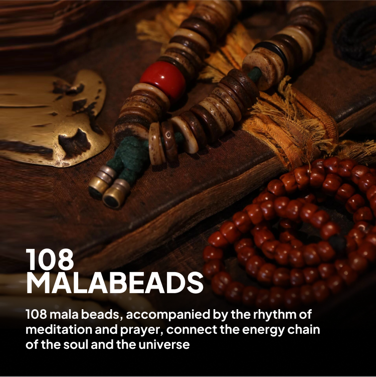 Guardian Dzi Aventurine Bodhi 108 Mala Beads Necklace