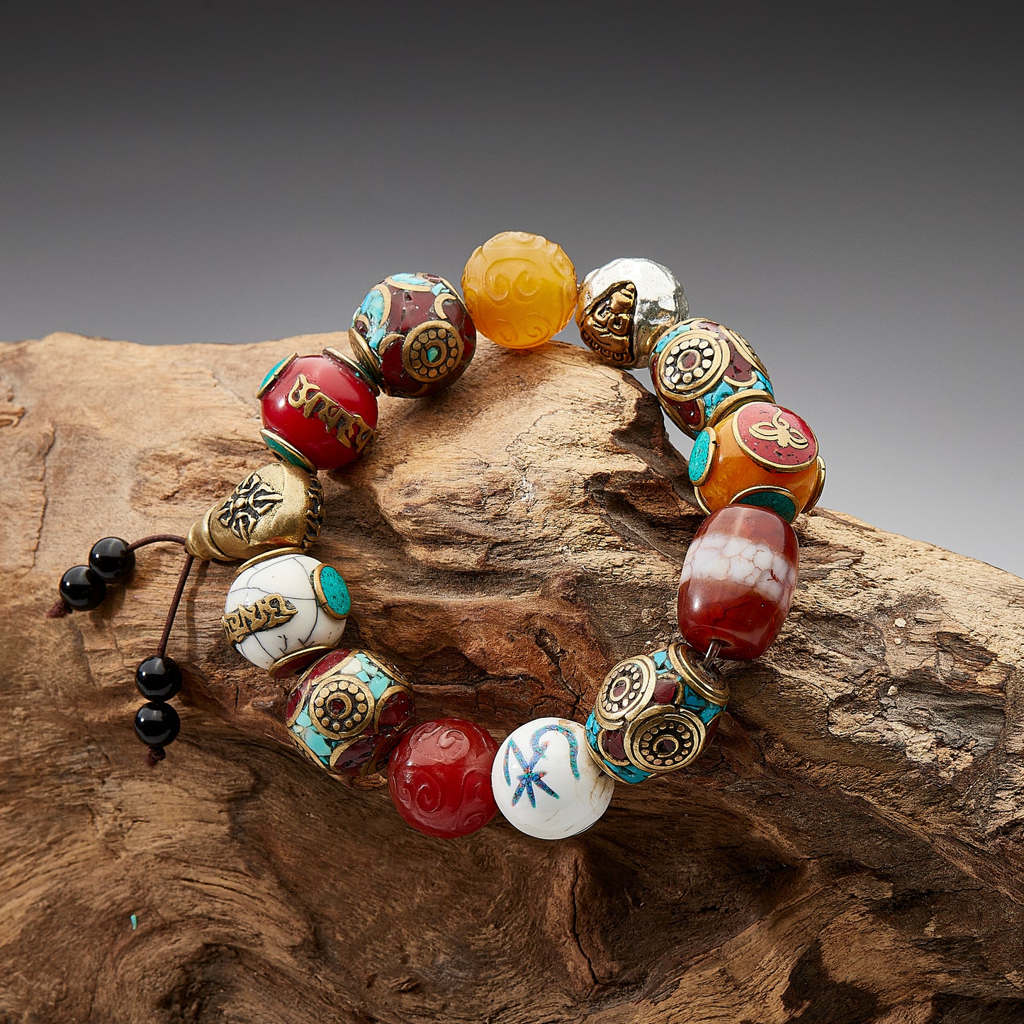 Healing Light Medicine Buddha Dzi Bracelet