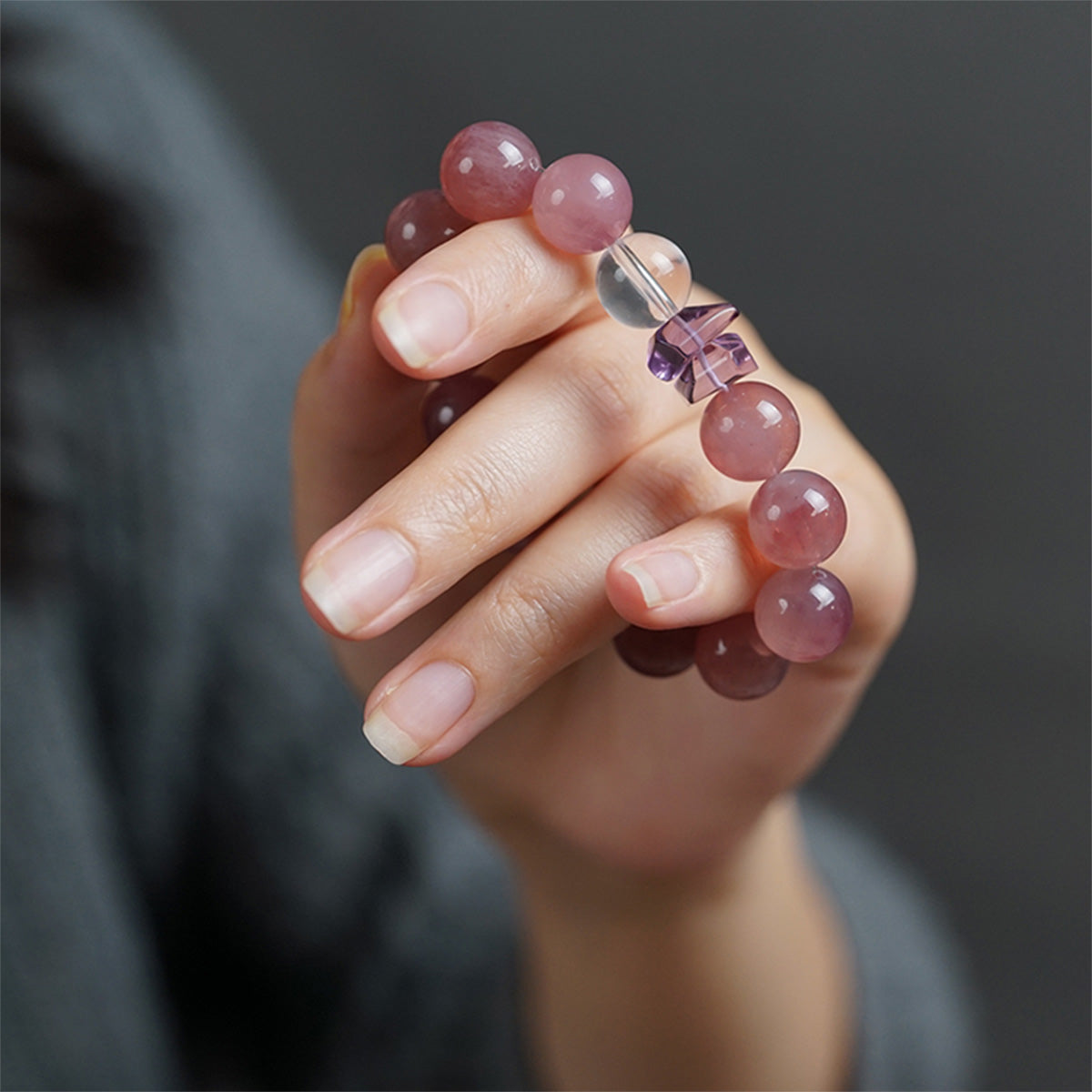 Rose Quartz and Amethyst Emotional Energy Bracelet