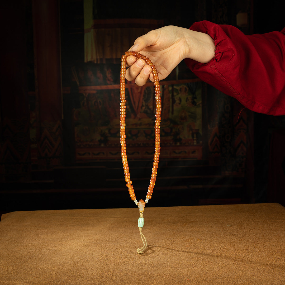 Old Chopped Beads Rosary Tibetan Accessories Millennium Carnelian Tibet