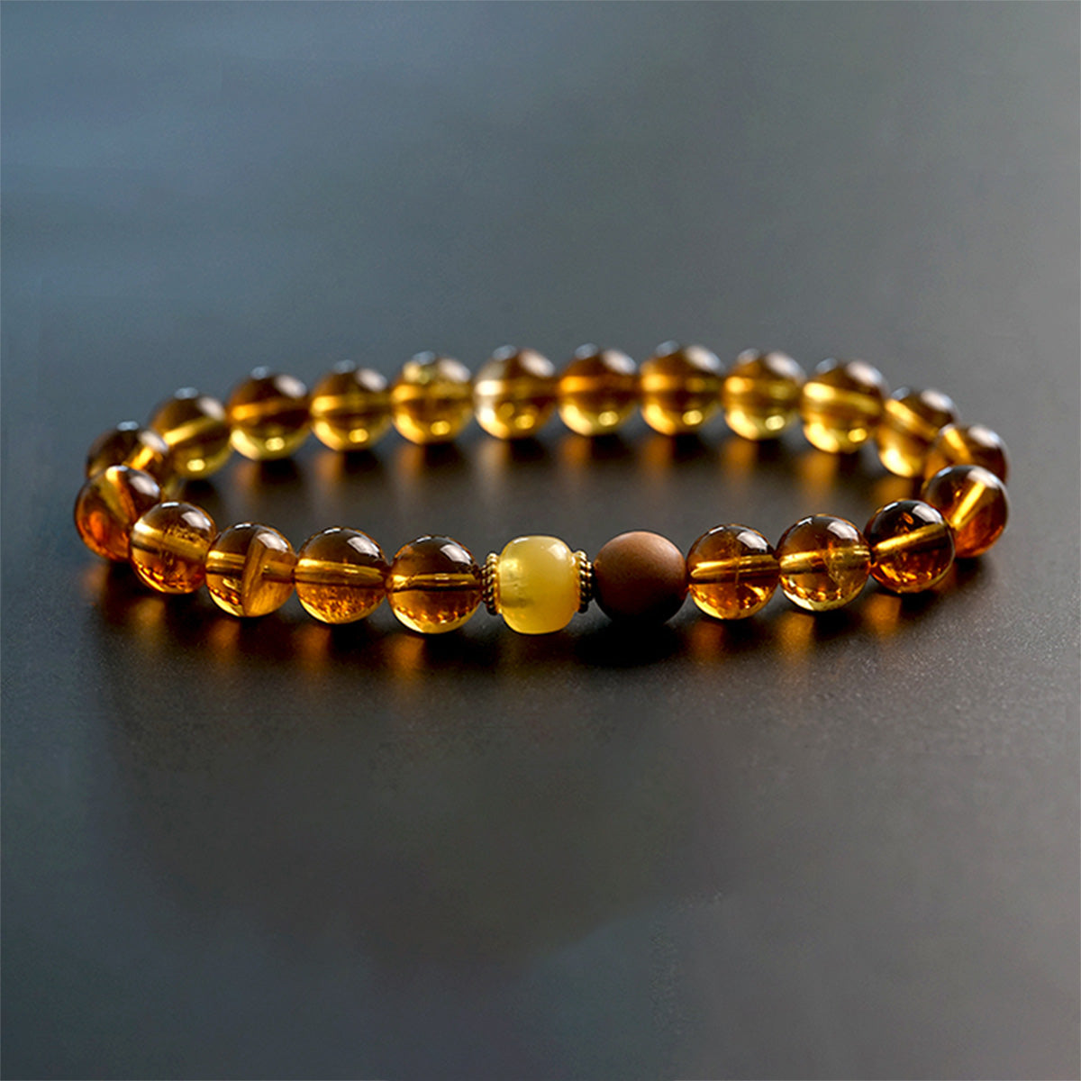 Citrine Prosperity Sandalwood Bracelet