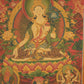 18th Century White Tara old thangka hand-painted Miantang School of Painting