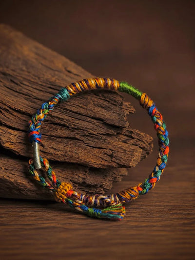 Good Fortune Harmony Five Sacred Colors Tibetan Cotton Rope Bracelet