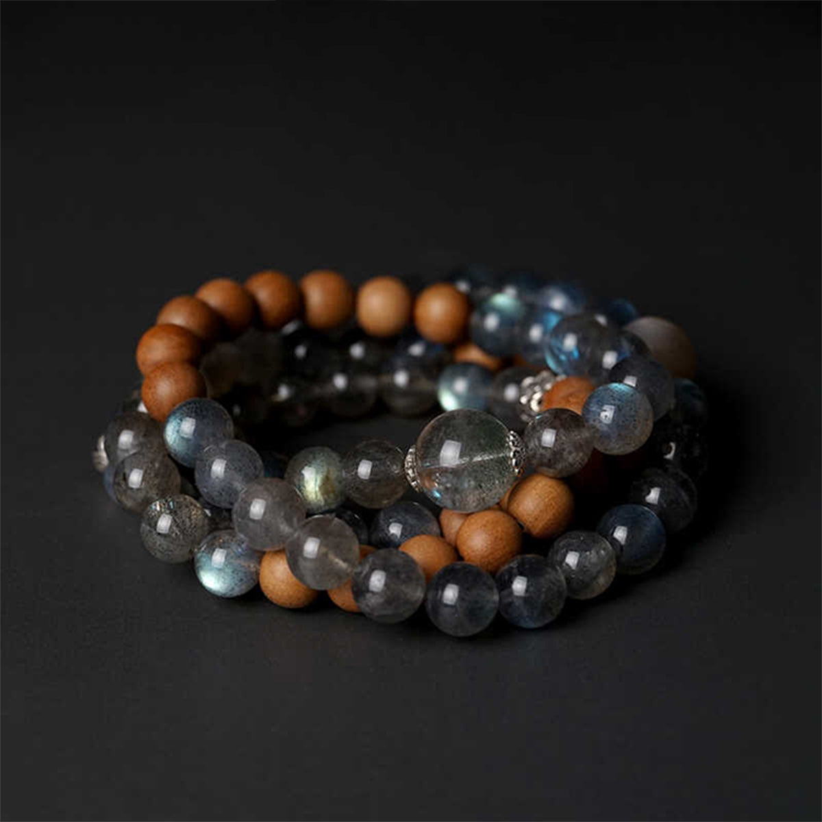 Labradorite and Sandalwood Lucky Energy Bracelet