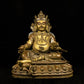 Qing Dynasty Tibetan Antique Statue Yellow Jambhala Gilded Shalu Monastery