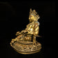 Qing Dynasty Tibetan Antique Statue Yellow Jambhala Gilded Shalu Monastery