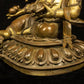 Qing Dynasty Tibetan Antique Statue Yellow Jambhala Gilded Shalu Monastery