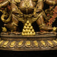 Qing Dynasty Tibetan Antique Statue Three-Faced Six-Armed Mahakala Gilded Dza Monastery