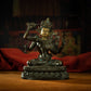 Qing Dynasty Tibetan Antique Statue Four-Armed Manjushri Copper Dza Monastery