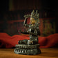 Qing Dynasty Tibetan Antique Statue Four-Armed Manjushri Copper Dza Monastery