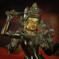 Qing Dynasty Tibetan Antique Statue Four-Armed Manjushri Copper Dza Monastery