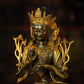 18th Century Tibetan Antique Statue Manjushri Giving Teachings Tibetan Gilt