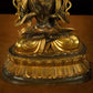 18th Century Tibetan Antique Statue Manjushri Giving Teachings Tibetan Gilt