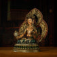 Qing Dynasty Tibetan Antique Statue Sitatapatra Original Mineral Paint Chamdo Qiangbalin Monastery