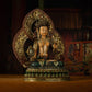 Qing Dynasty Tibetan Antique Statue Sitatapatra Original Mineral Paint Chamdo Qiangbalin Monastery