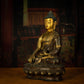 Qing Dynasty Tibetan Antique Statue Shakyamuni Buddha Copper Tibet