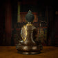 Qing Dynasty Tibetan Antique Statue Shakyamuni Buddha Copper Tibet