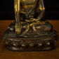 Qing Dynasty Tibetan Antique Statue Shakyamuni Buddha Copper Tibet