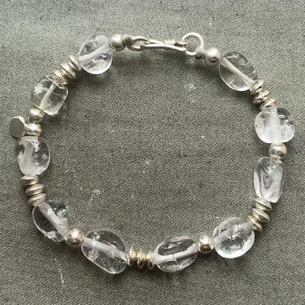 Waves of Purity Clear Quartz Bracelet