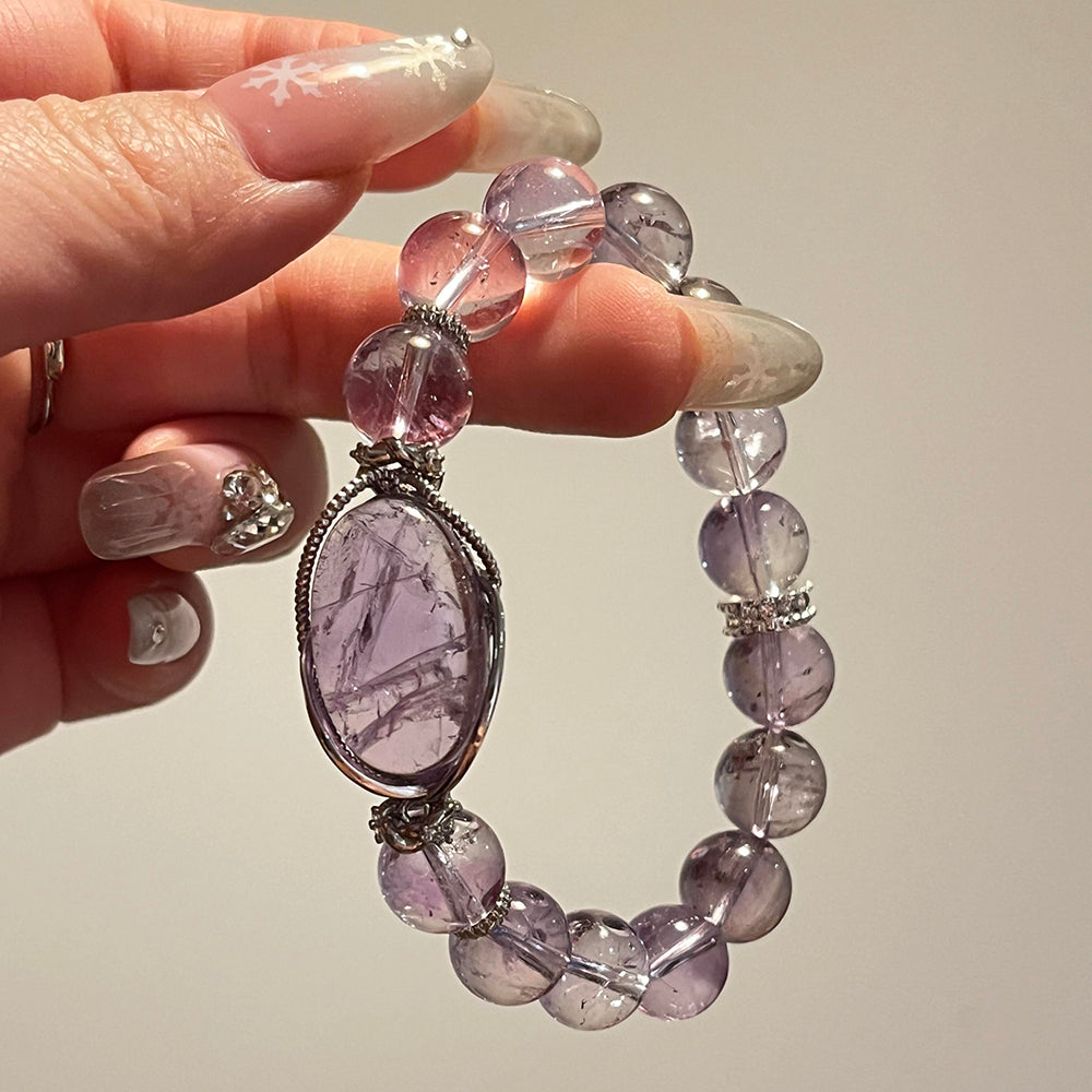 Serenity Amethyst Silver Bracelet