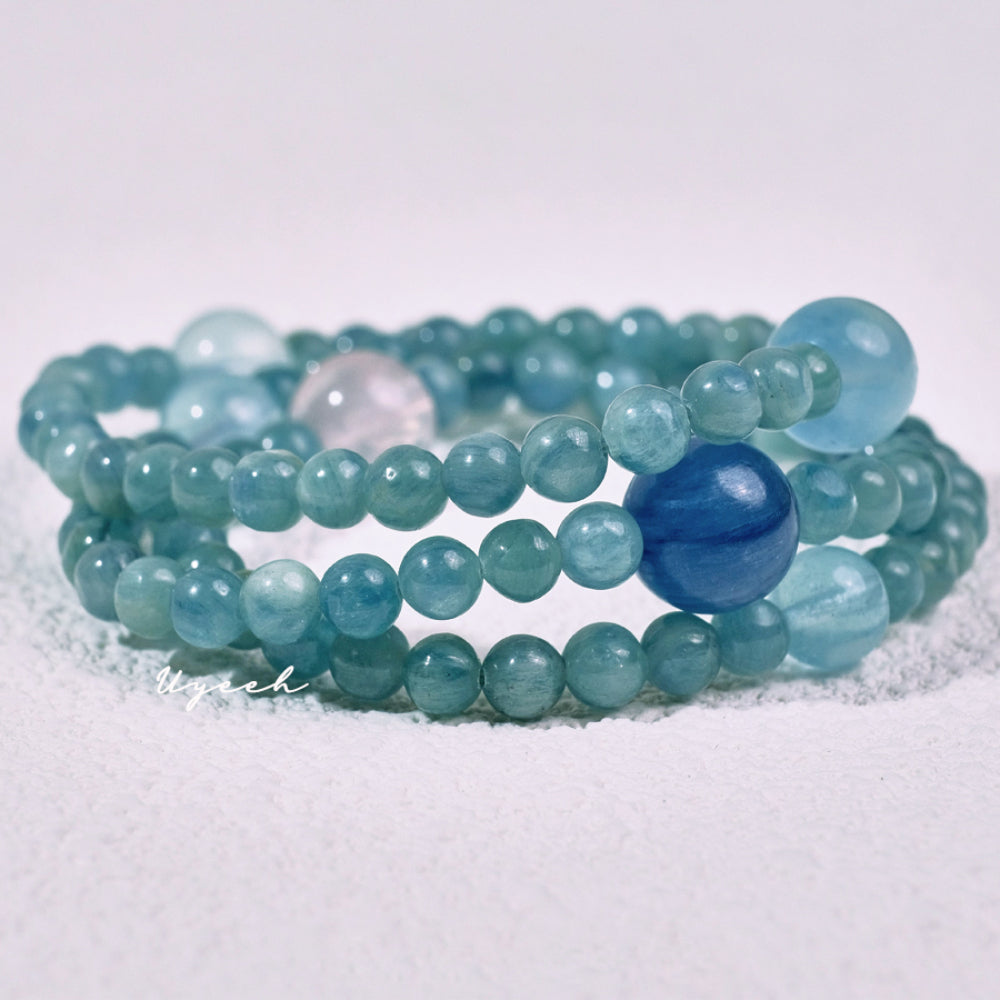 Tranquil Harmony Kyanite and Aquamarine Bracelet