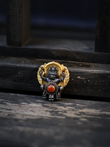 Rebirth Garuda King Red Agate Eye Pendant