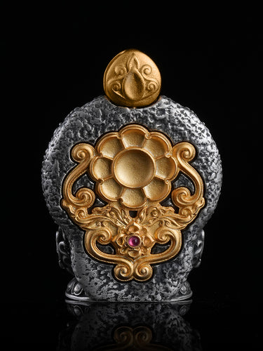 Compassion Blessing Green Tara Red Eye Agate Silver Pendant