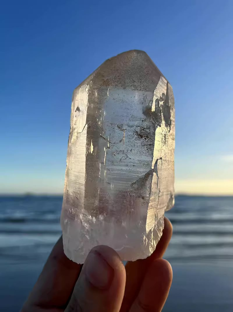 Tibet Angel Quartz Crystal White Raw Crystal Awakens Angelic Energy