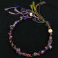 Calm Essence Bracelet – Handwoven Tibetan Cotton with Spiritual Beads