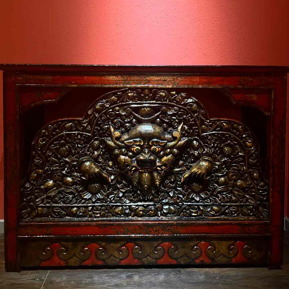 Painted Zhibazha Tibetan Cabinet puretibetan