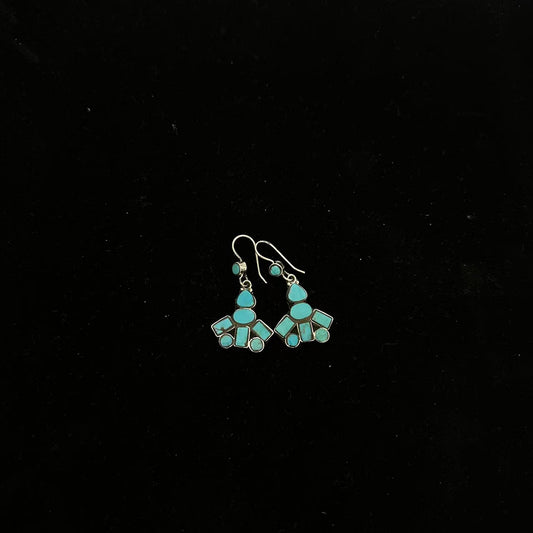 Turquoise Radiance Silver Earrings – Health and Elegance